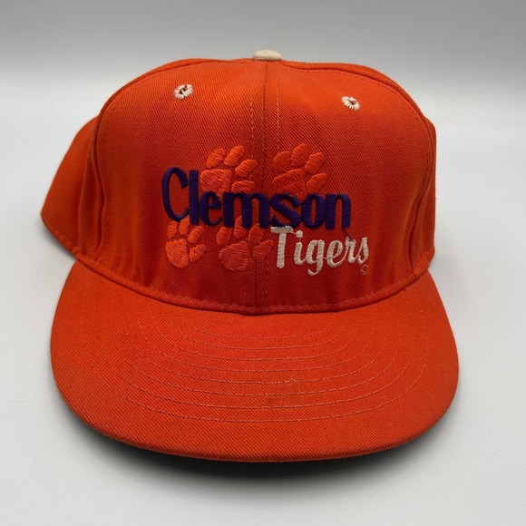 Unbranded Other - Vintage Clemson Tigers Snapback Hat Orange NCAA College Baseball Cap Green Under